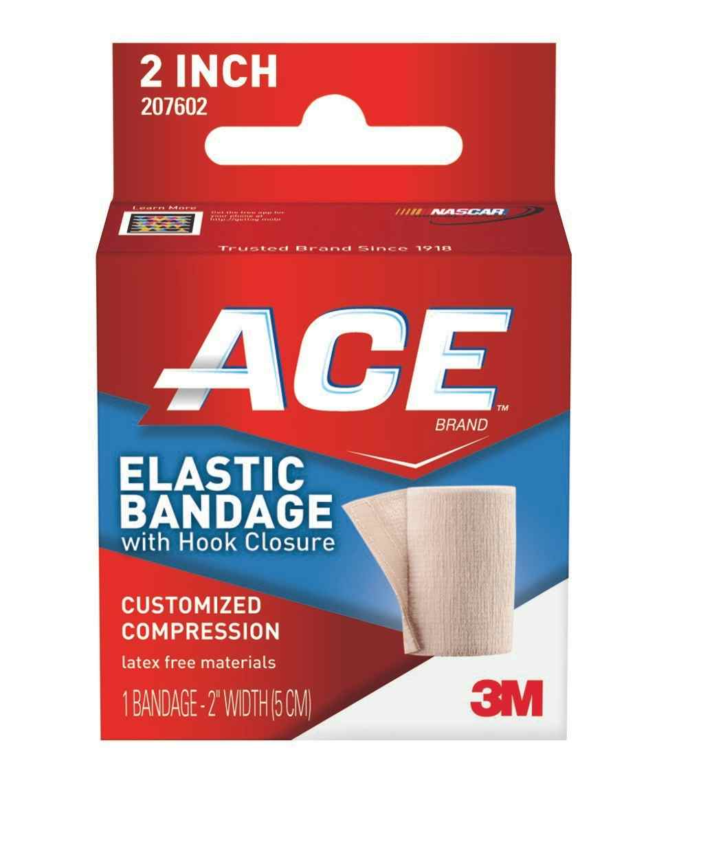 3M ACE Elastic Bandage with Hook Closure, 2" X 4.2', 207602, 1 Each
