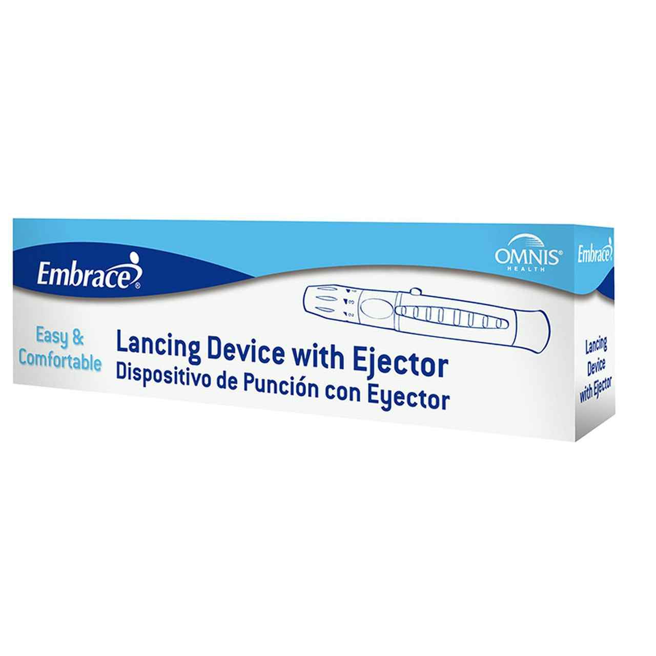 Embrace Lancing Device with Ejector, APX02AB0122, 1 Box