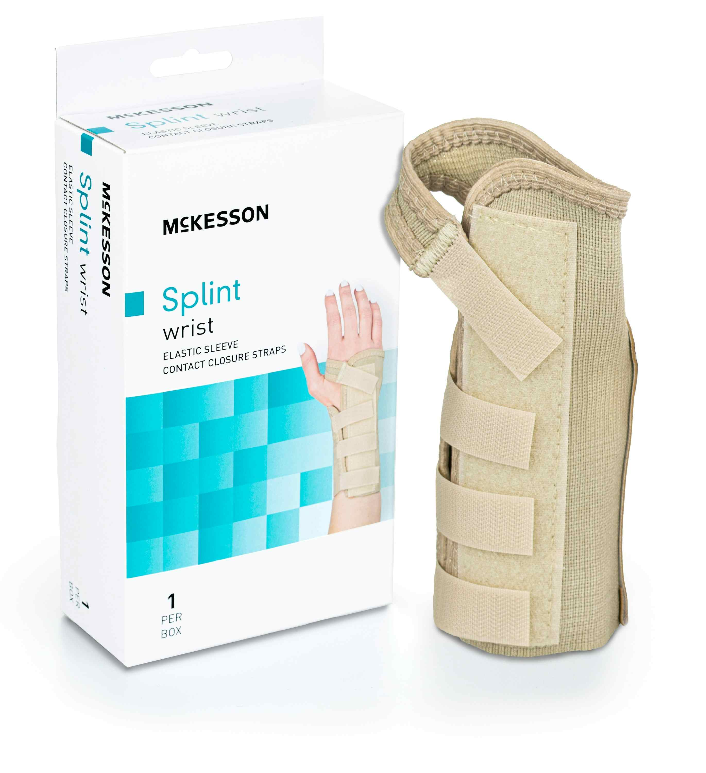 McKesson Right Wrist Splint, 155-79-87077, Large (7.5-8.5") - 1 Each