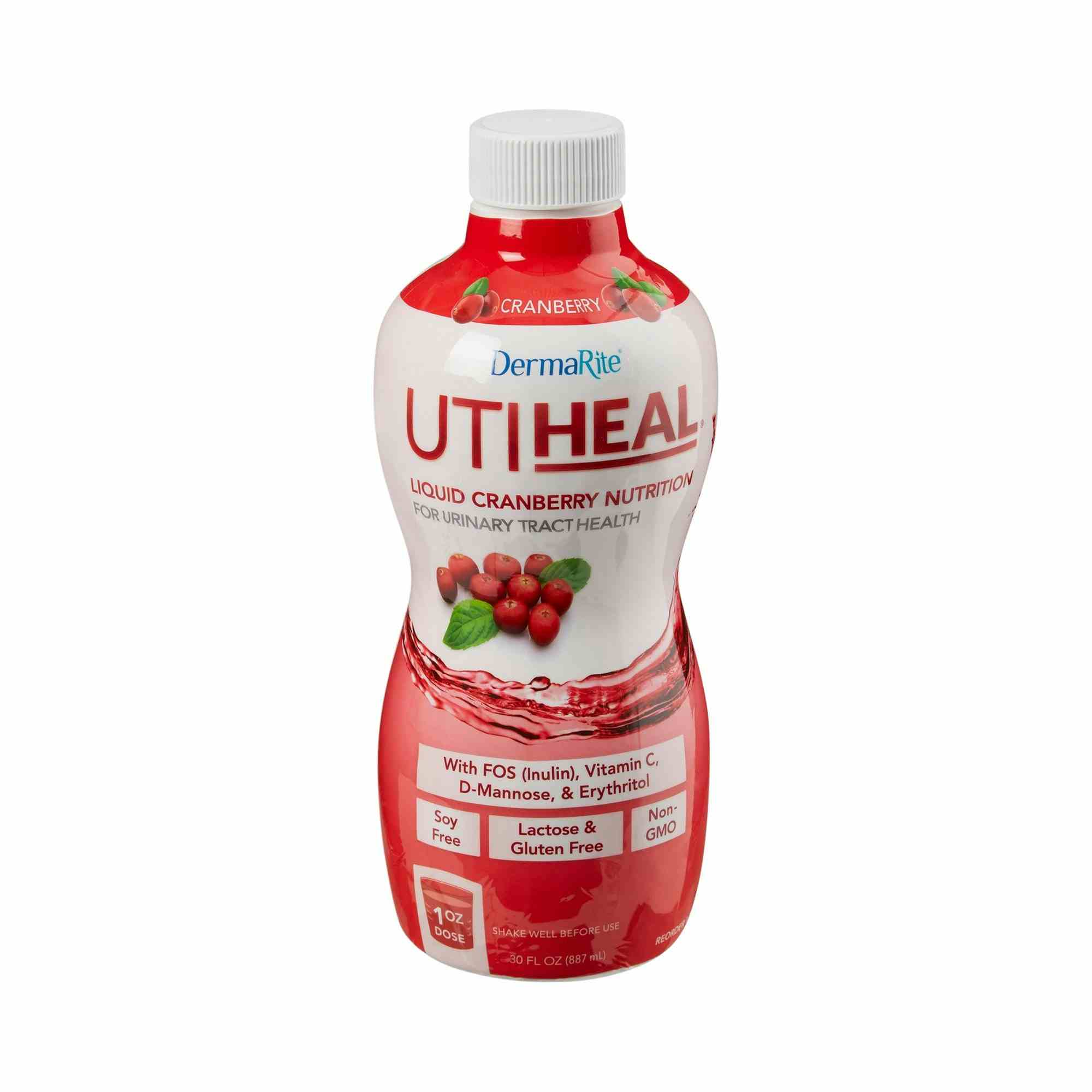 DermaRite UTIHeal Liquid Cranberry Nutrition, Cranberry, 30 oz., PRO6000, 1 Each