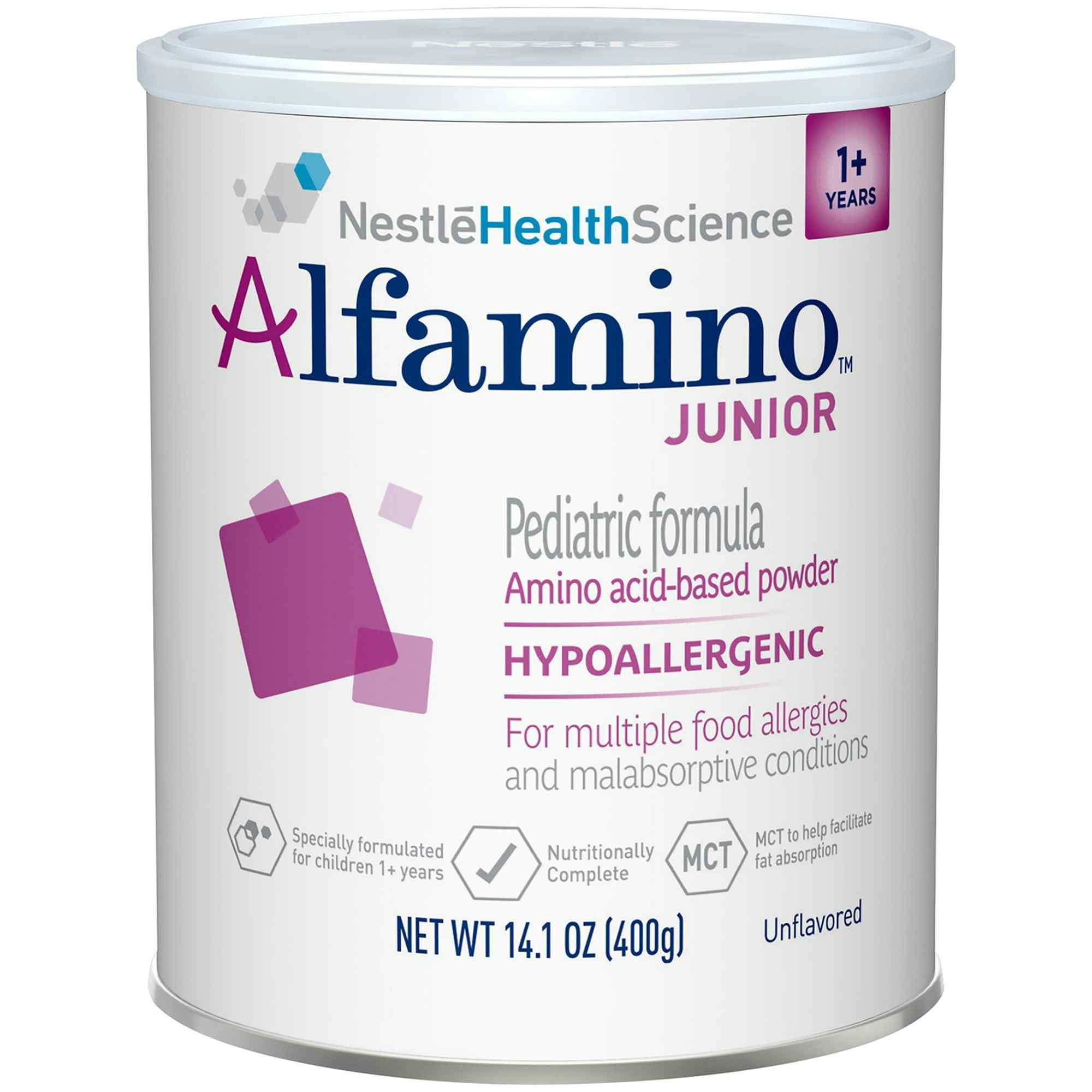 NestleHealthScience Alfamino Junior Pediatric Formula Amino Acid-Based Powder, 14.1 oz, 07613034787965, 1 Each