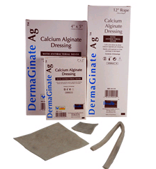 DermaGinate/Ag Alginate Dressing with Antibacterial Silver, 4 X 5", 00525E, Box of 10
