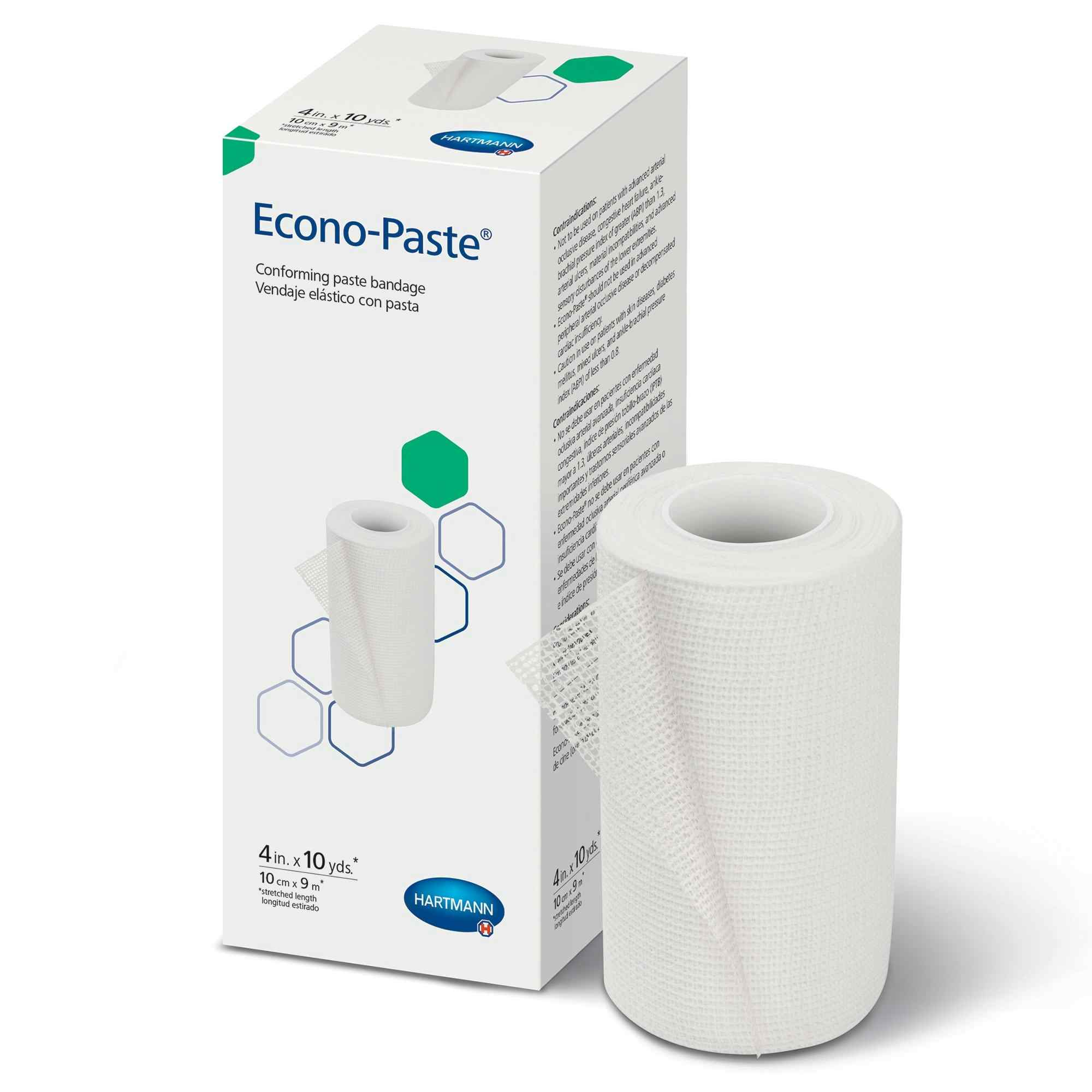 Econo-Paste Conforming Paste Bandage, 4" X 10 yd, 47400000, Case of 12