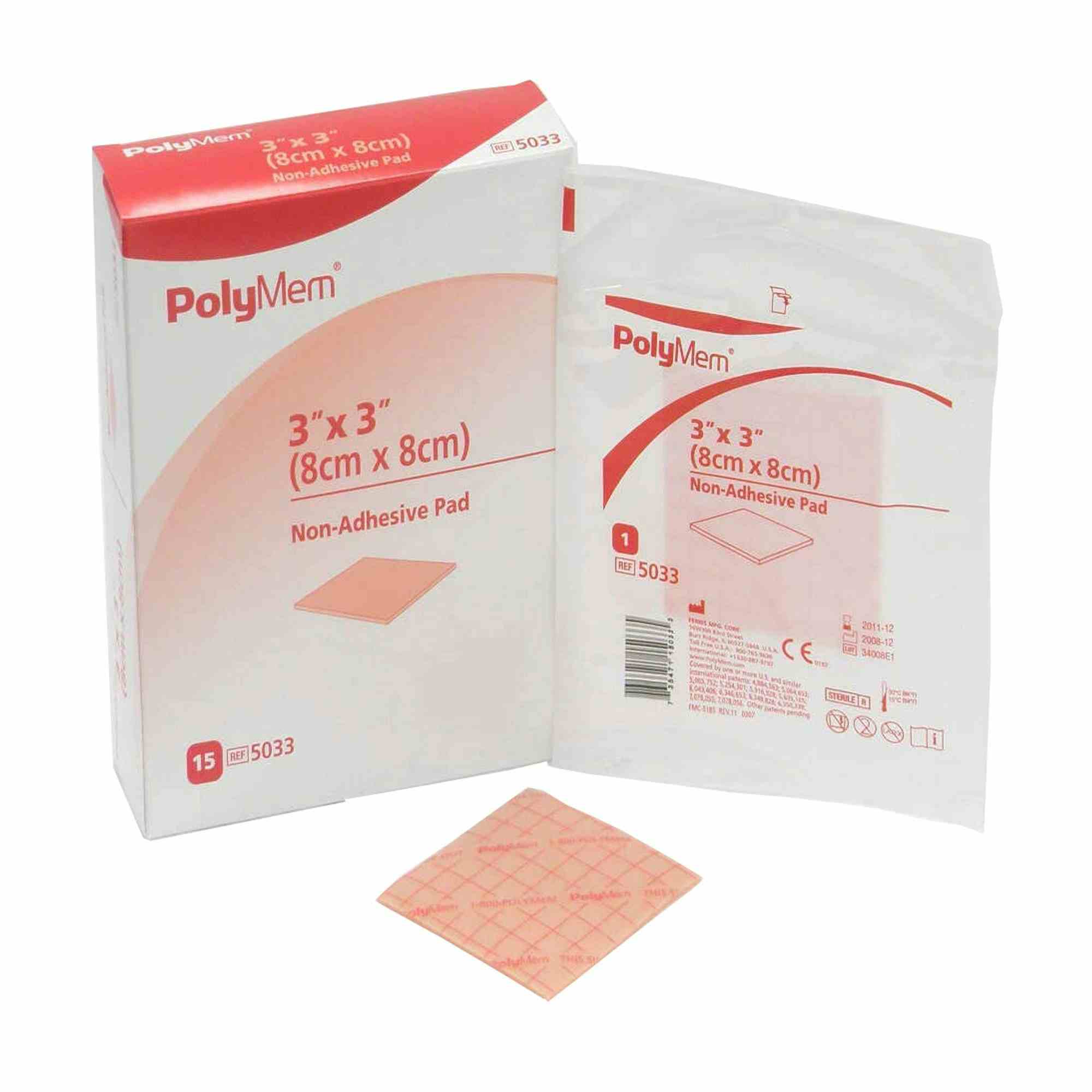 PolyMem Non-Adhesive Pads, 3 X 3", 5033, Box of 15