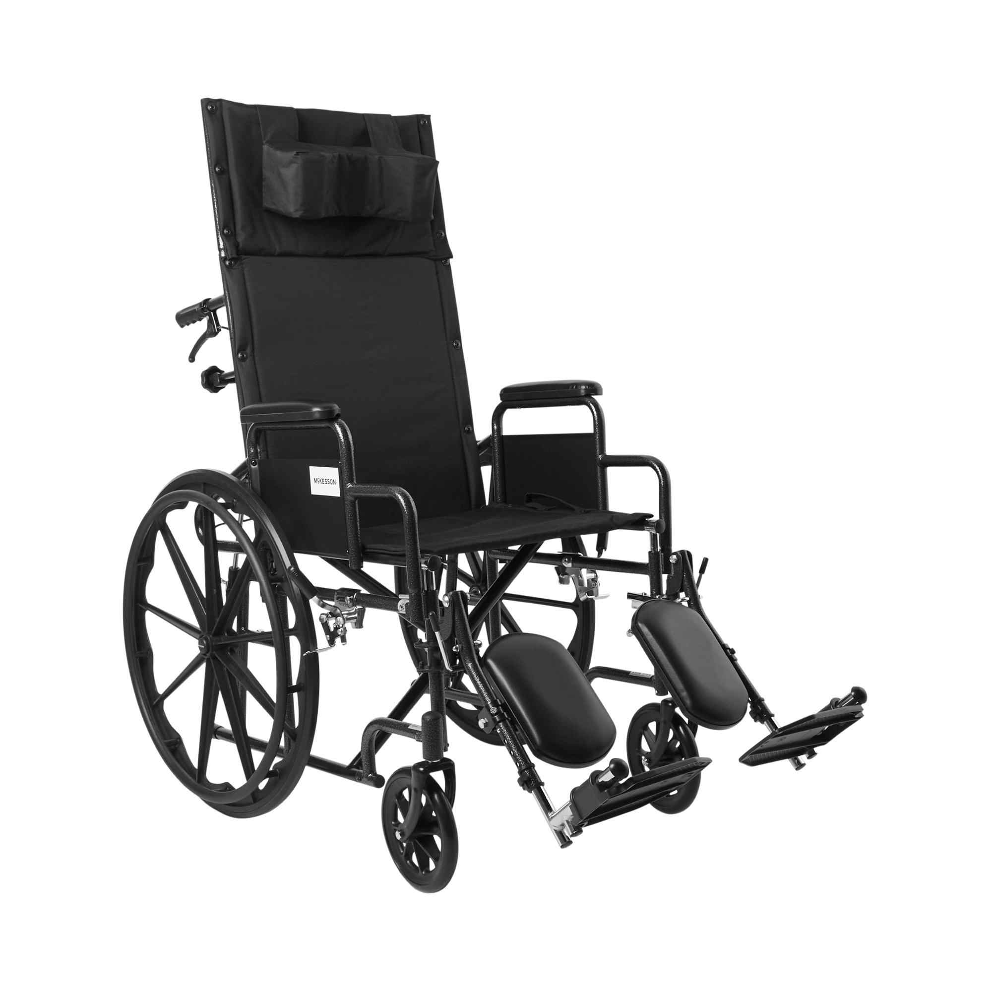 McKesson Full-Reclining Wheelchair, Detachable Desk Arm, Swing-Away Elevating Legrests, 146-SSP20RBDDA, 20" Seat - 1 Each