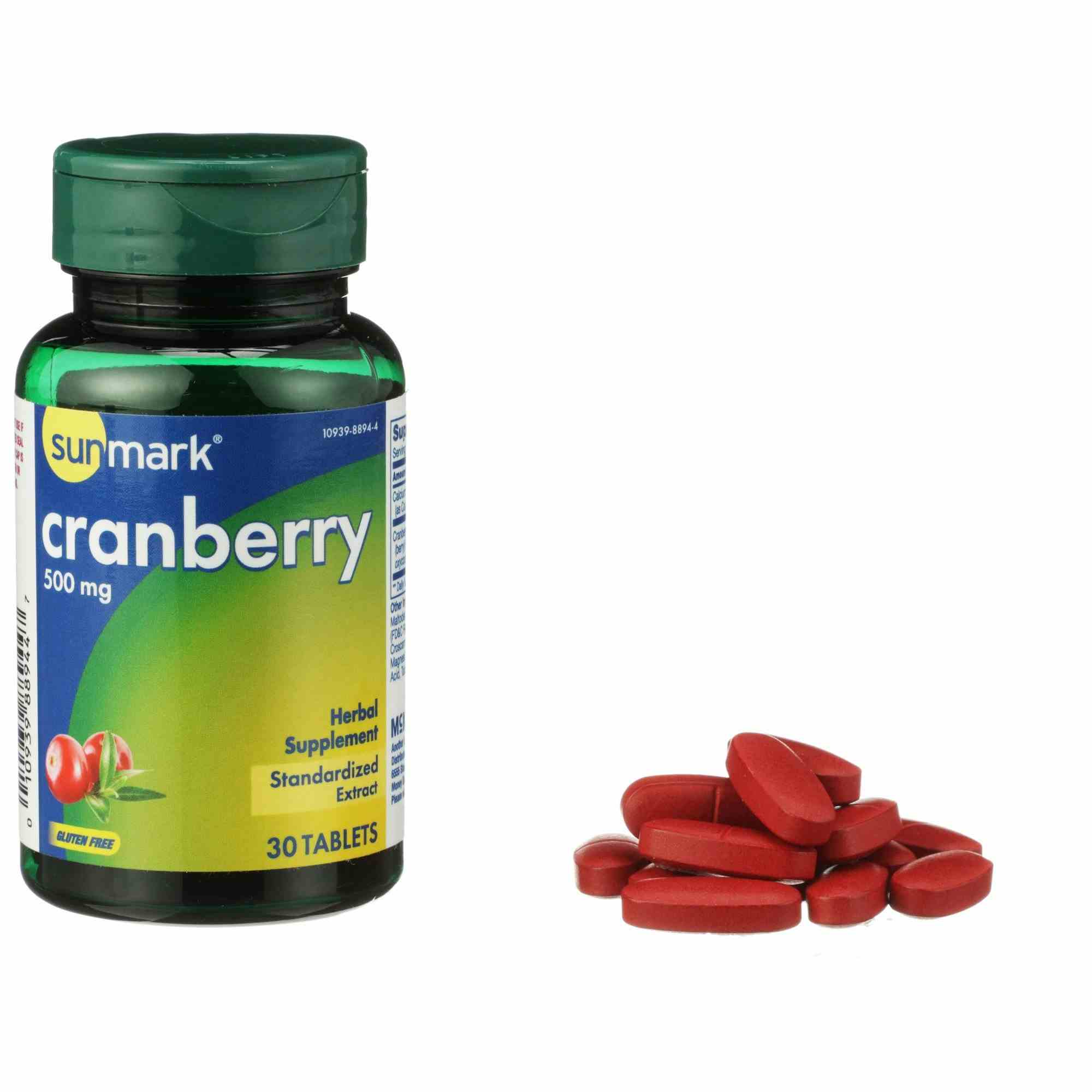 Sunmark Cranberry Herbal Supplement, 500 mg, 36 Tablets, 01093988944, 1 Bottle