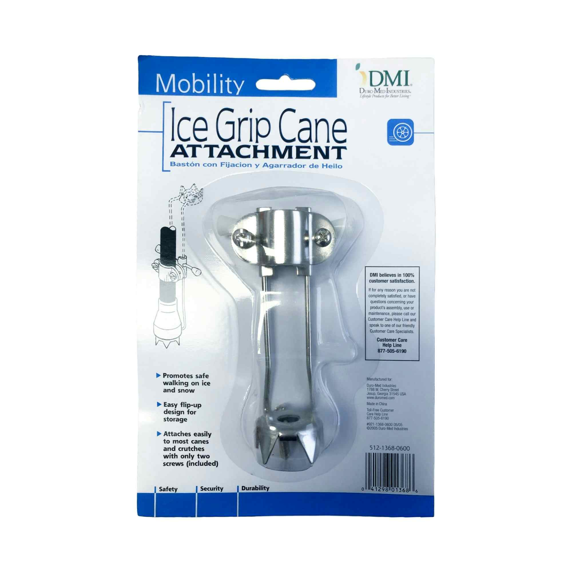 DMI Ice Grip Cane Attachment, 512-1368-0600, 1 Each