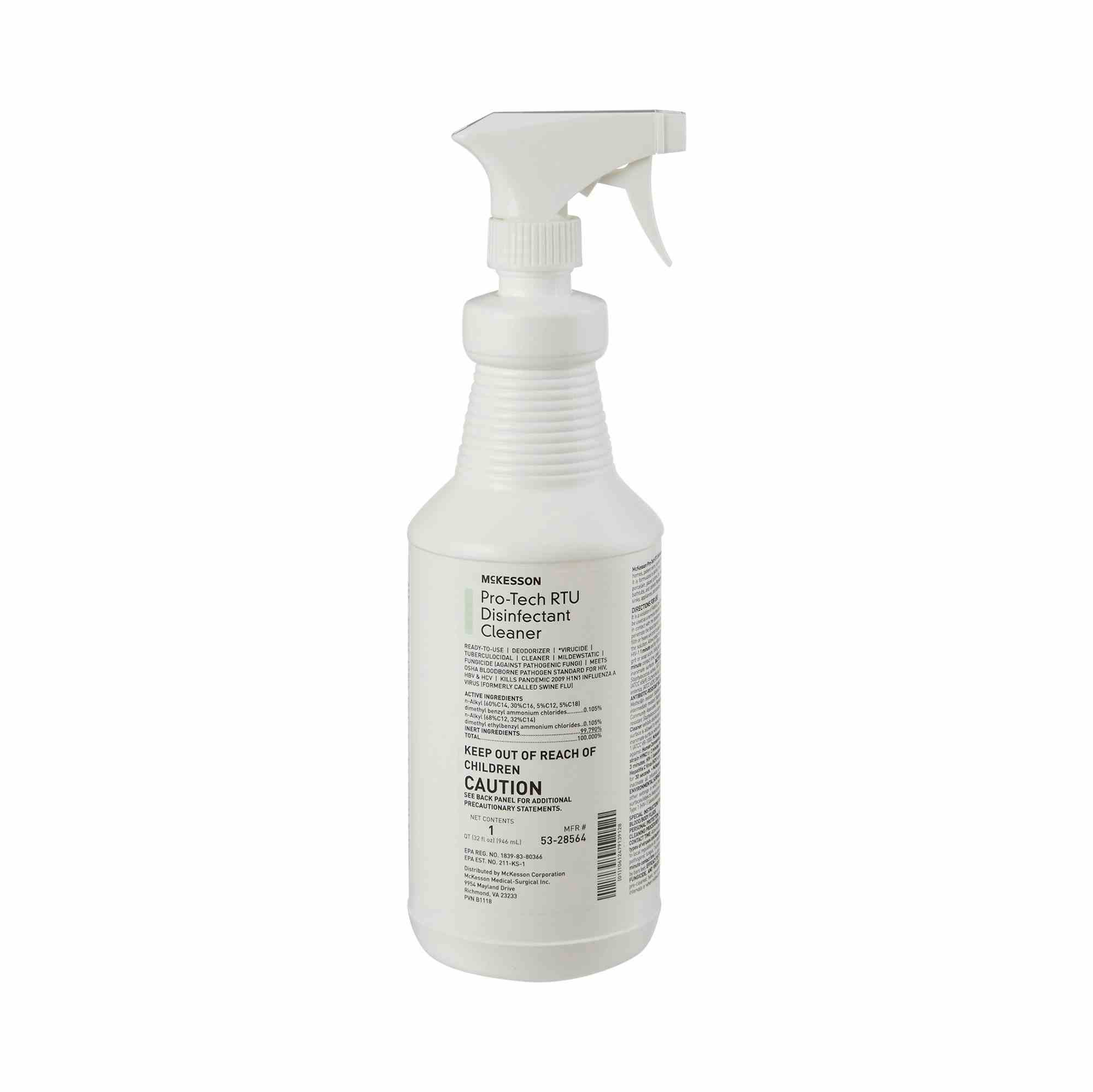 McKesson Pro-Tech RTU Disinfectant Cleaner, 53-28564, 32 oz. - 1 Each