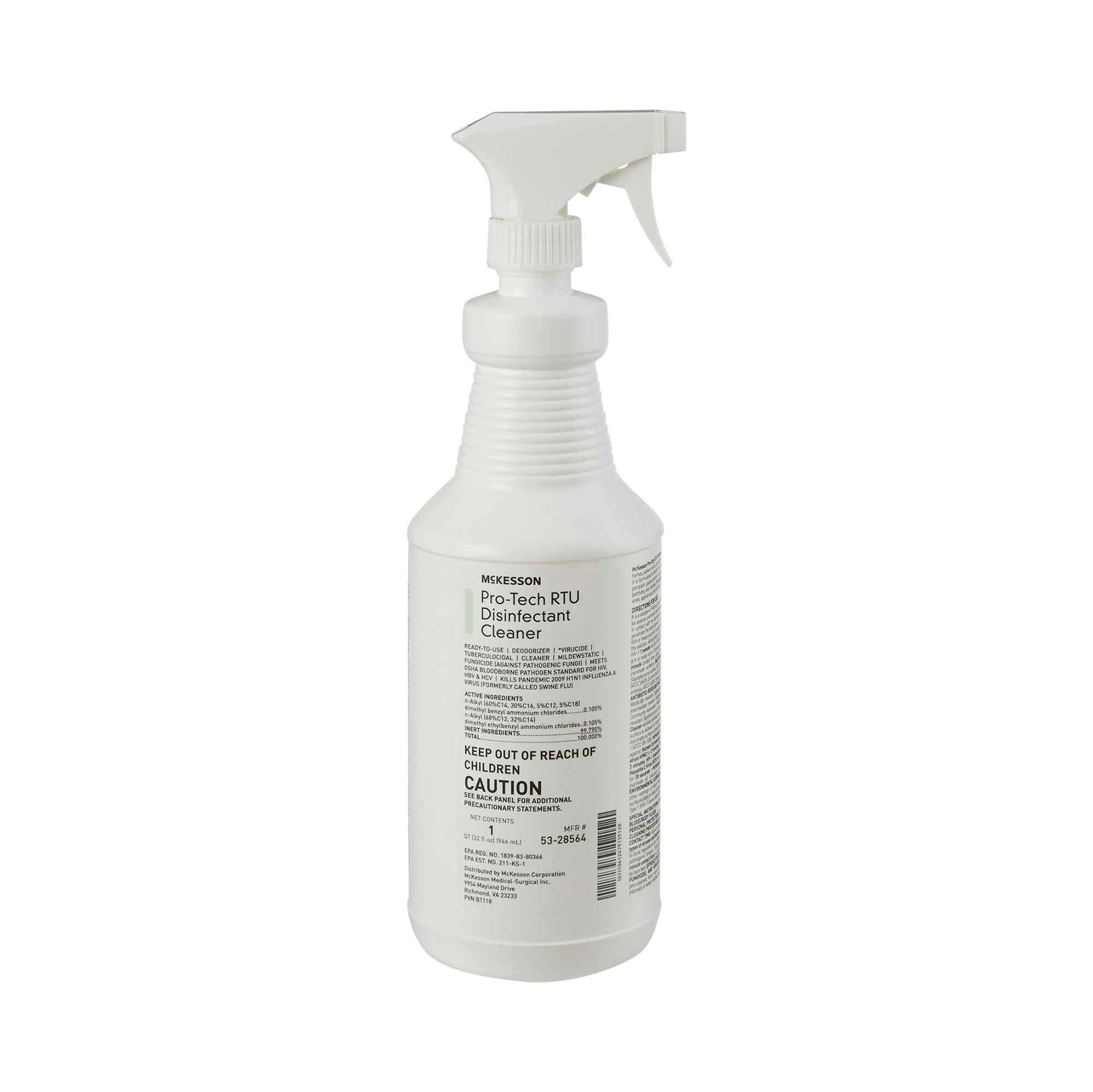 McKesson Pro-Tech RTU Disinfectant Cleaner, 53-28564, 32 oz. - 1 Each