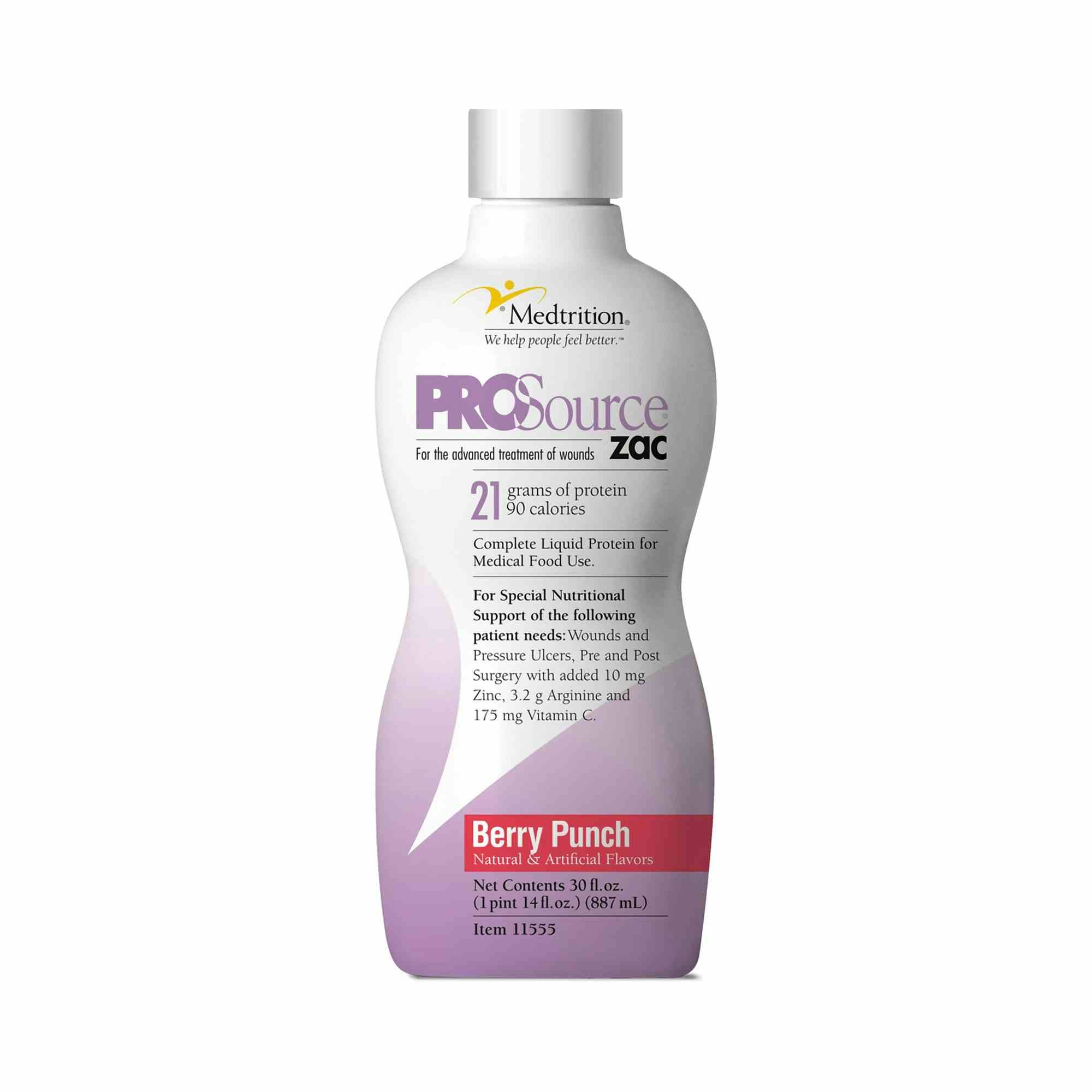 ProSource ZAC Complete Liquid Protein Supplement, Berry Punch, 32 oz., 11555, 1 Each