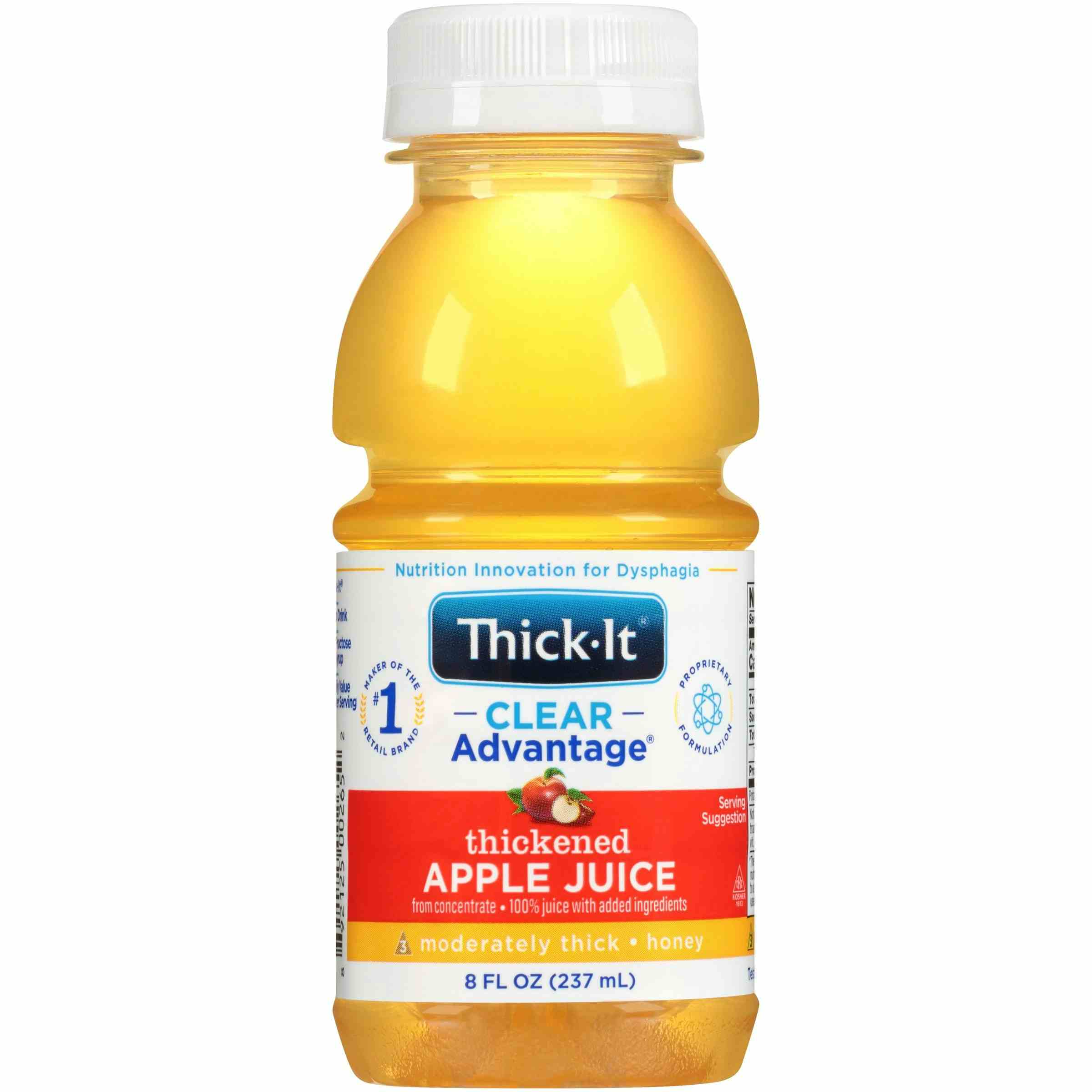 Thick-It Clear Advantage Thickened Apple Juice, Honey Consistency, Moderately Thick, 8 oz., B457-L9044, Case of 24