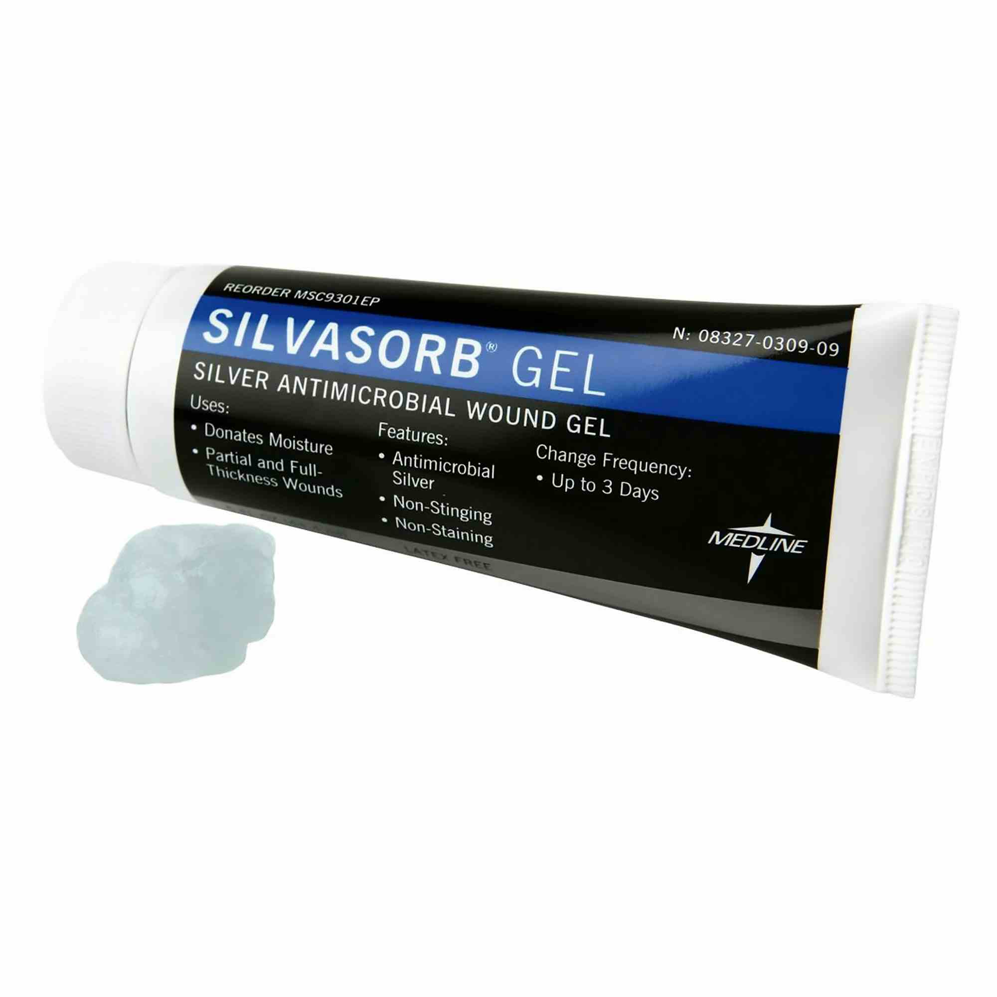 Medline Silvasorb Gel Silver Antimicrobial Wound Gel, MSC9301EP, 1.5 oz. - 1 Each