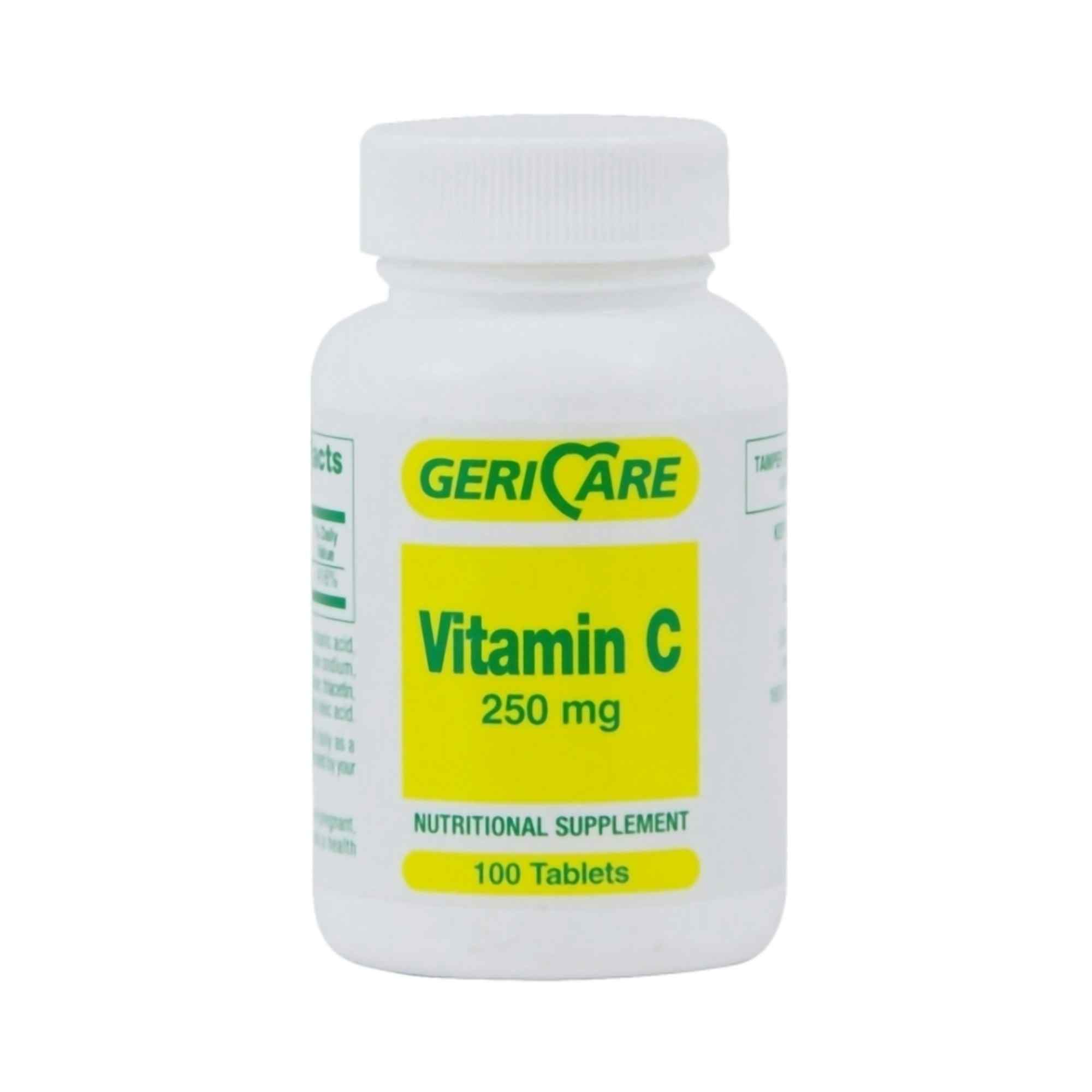 Geri-Care Vitamin C Nutritional Supplement, 250 mg, 100 Tablets, 831-01-GCP, 1 Bottle