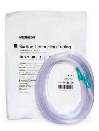 McKesson Suction Connecting Tube, Non-Conductive, 0.25" ID, 16-66306, 10' - Case of 50