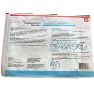 Cardinal Health Essentials Transparent Thin Film Adhesive Dressing, 6 X 8", TF68, Box of 10