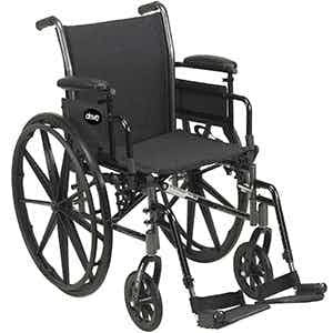 drive Cruiser III Wheelchair, Flip Back Detachable Desk Arm, Swing-Away Foot Rest, K316DDA-SF, 16" - 1 Each