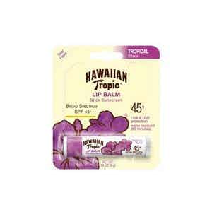 Hawaiian Tropic Tropical Lip Balm with SPF 45+, 0.14 oz, 08287, 1 Each