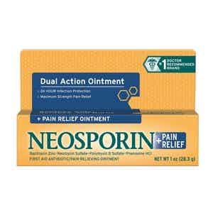Neosporin Antibiotic Plus Pain Relief Ointment  Maximum Strength, 1 oz, 23708, 1 Each
