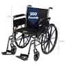 drive Cruiser III Wheelchair, Flip Back Detachable Desk Arm, Elevating Legrests, K320DDA-ELR, Weight Capacity