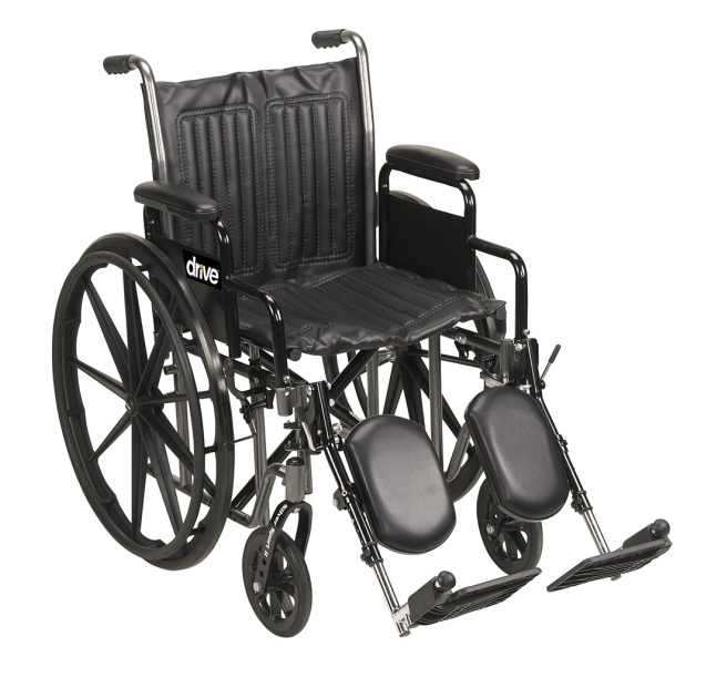 drive Silver Sport 2 Wheelchair, Detachable Desk Arm, Swing-Away Footrests