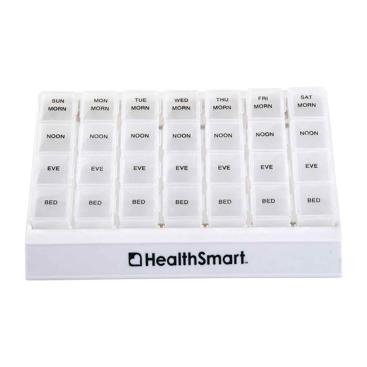 HealthSmart 7-Day Pill Organizer, Large, 4 Dose