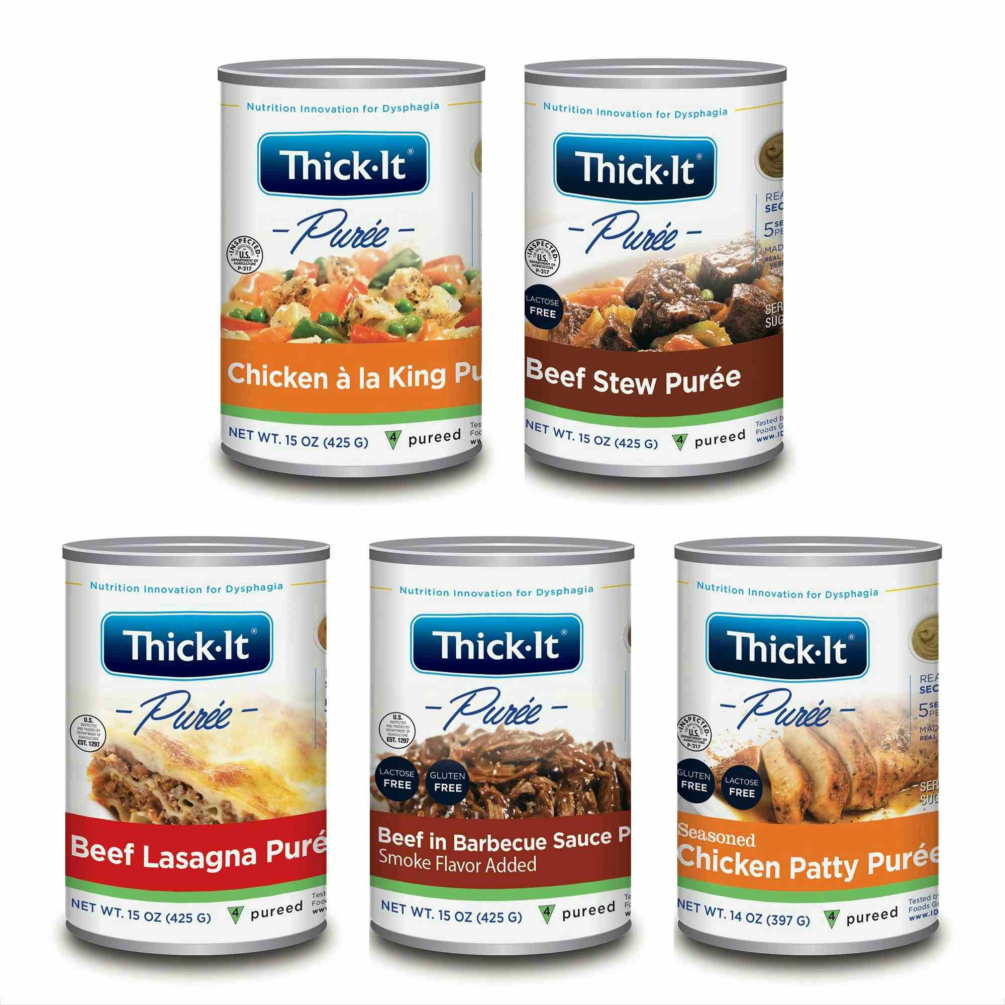 Thick-It Puree, Assorted Protein Variety Pack, 15 oz., H331-GA800, Case of 12