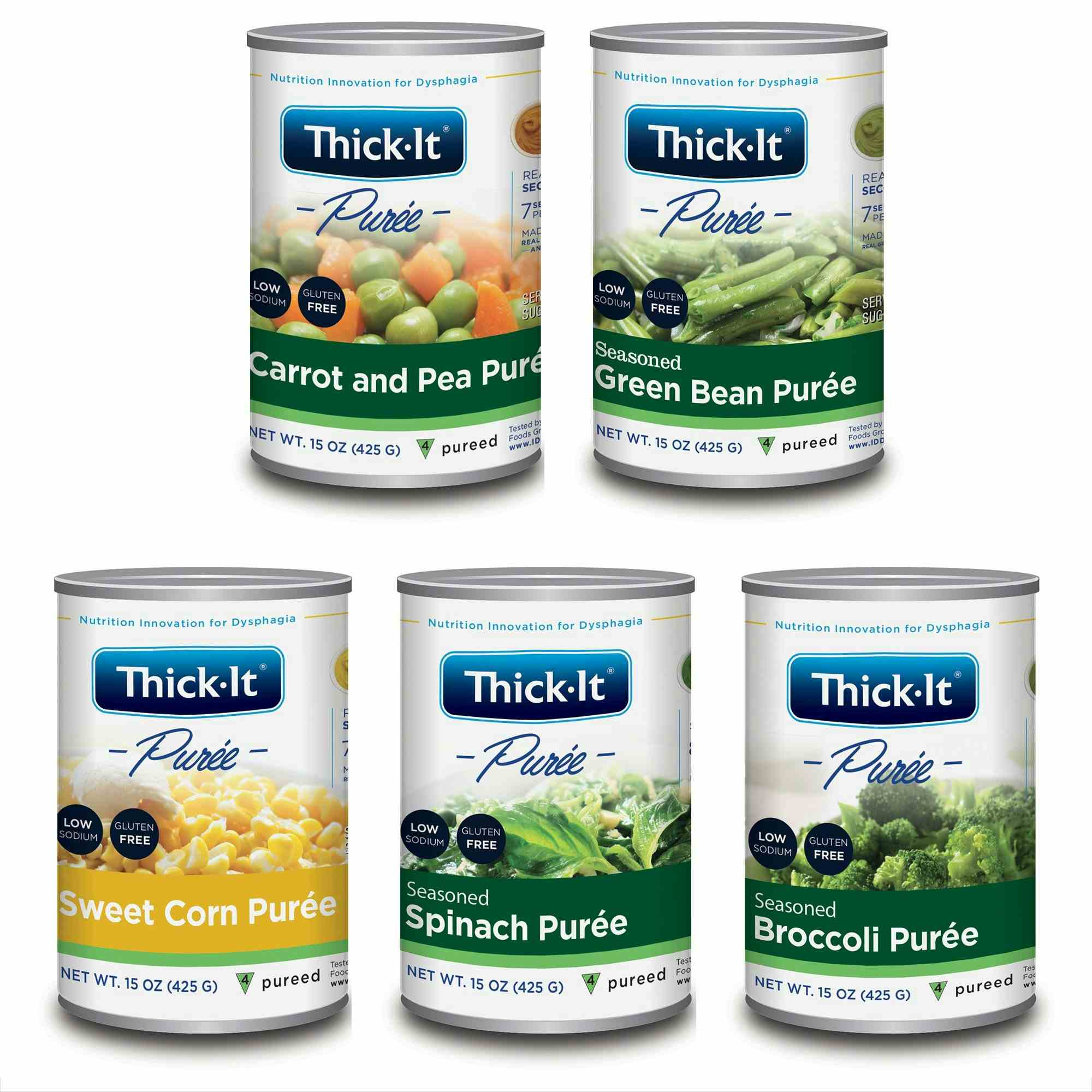 Thick-It Ready to Use Puree Consistency, Assorted Veggie Variety Pack, 15 oz. Can, H332-GA800, Case of 12