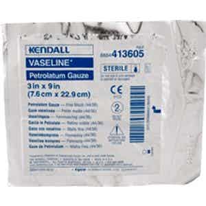Cardinal Health Kendall Vaseline Petrolatum Gauze Strip, 3 X 9", 413605, Box of 50