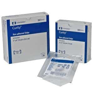 Cardinal Health Curity Non-Adhering Oil Emulsion Strips, 3 X 3", 6112, Box of 50