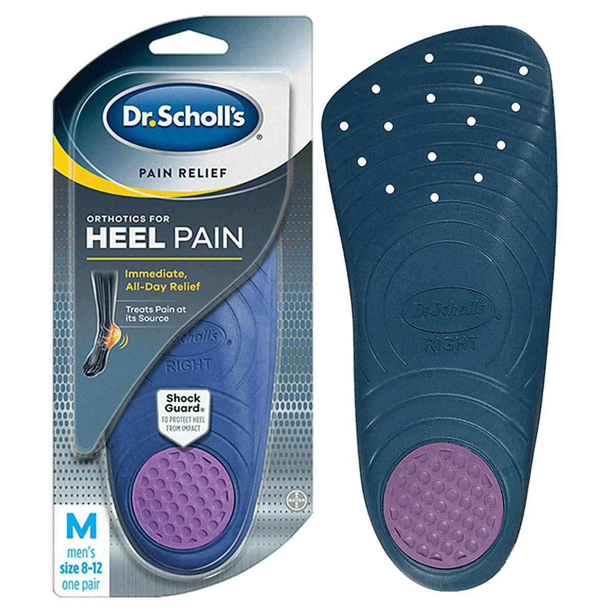 Dr. Scholl's Pain Relief Orthotics for Heel Pain, 85284630, Men's (Size 8-12) - Pack of 2