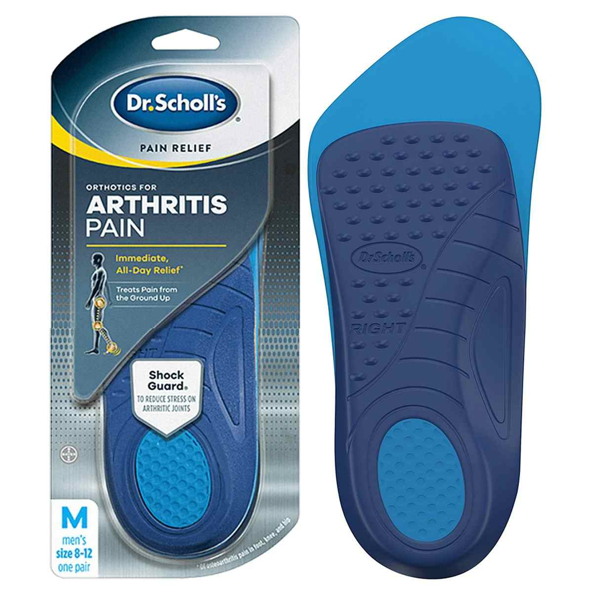 Dr. Scholl's Pain Relief Orthotics for Arthritis Pain, 85284673, Men's (Size 8-12) - Pack of 2