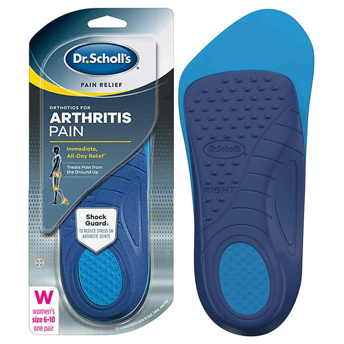 Dr. Scholl's Pain Relief Orthotics for Arthritis Pain, 85284665, Women's (Size 6-10) - Pack of 2