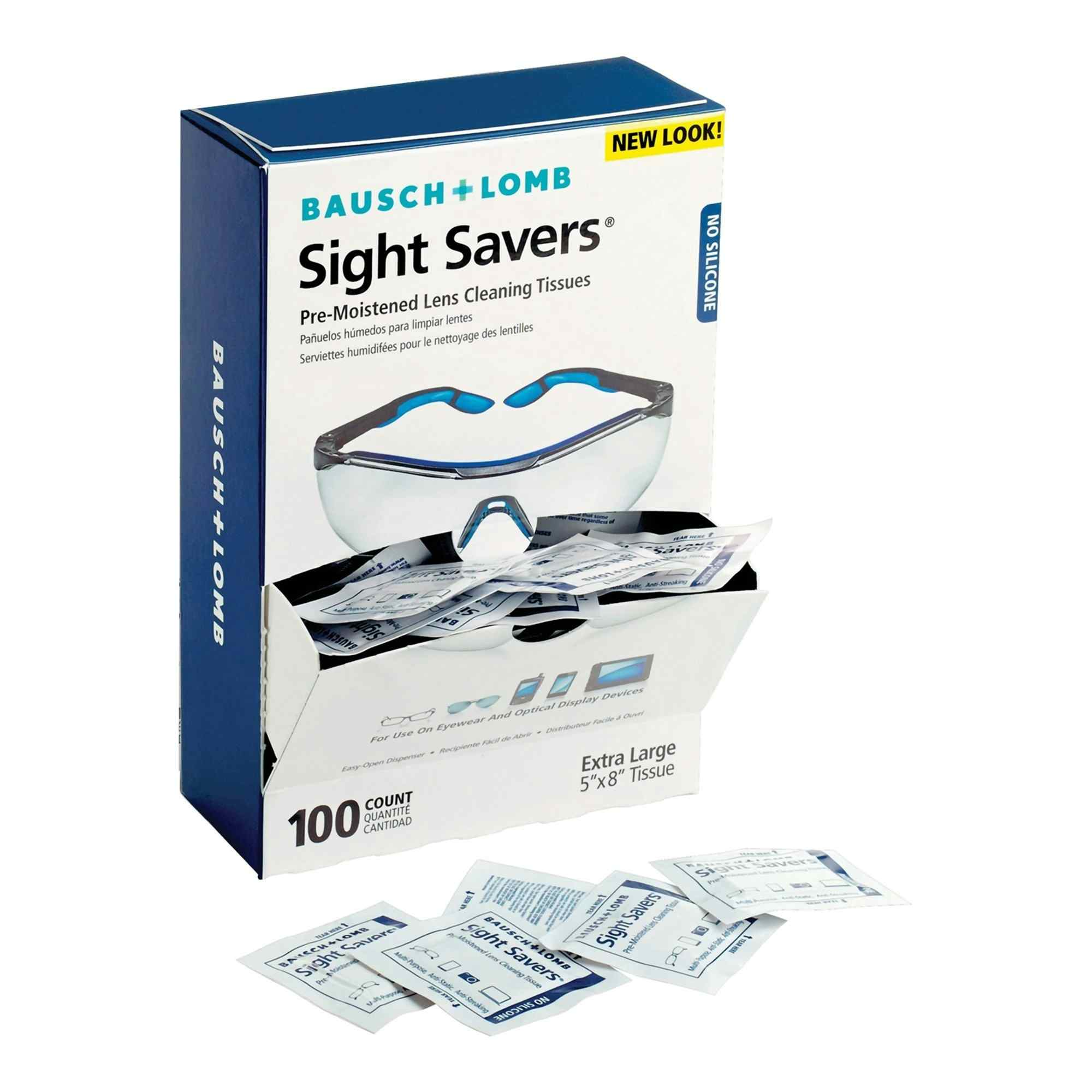 Sight Savers Pre-Moistened Lens Cleaning Tissues, 8574GM, Box of 100