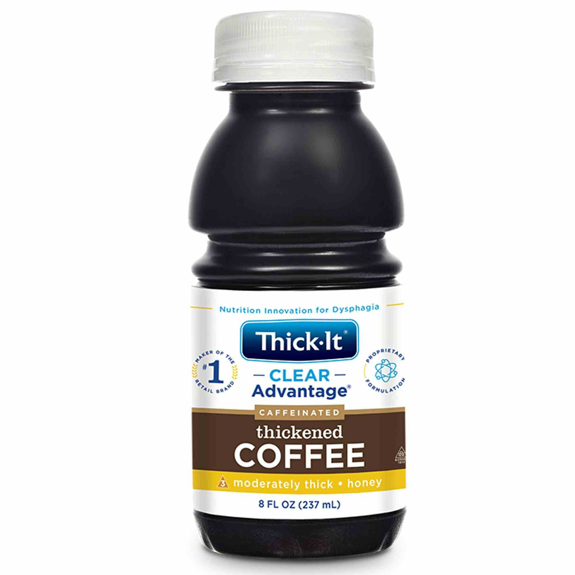 Thick-It Clear Advantage Caffeinated Thickened Coffee, Moderately Thick, Honey Consistency, 8 oz., B471-L9044, Case of 24