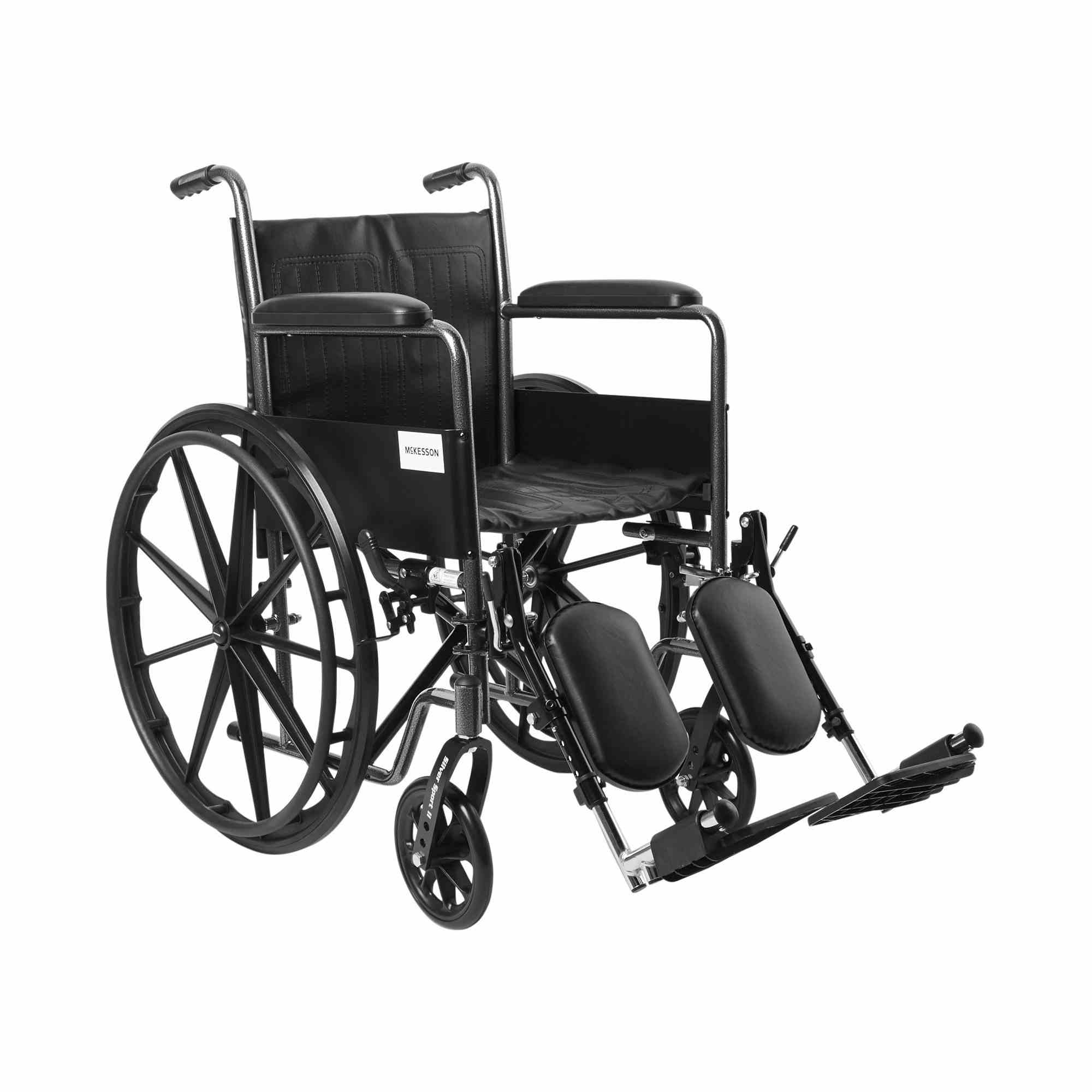McKesson Dual Axle Swing-Away Wheelchair, Elevating Legrest,, 146-SSP218FA-ELR, 18" Seat - 1 Each
