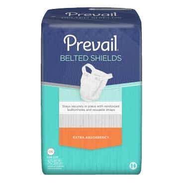 Prevail Belted Shields Undergarment, Extra Absorbency, PV324, One Size Fits All - Pack of 30