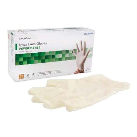 McKesson Confiderm CL Latex Exam Gloves, Powder-Free, 14-422, XS - Case of 1000