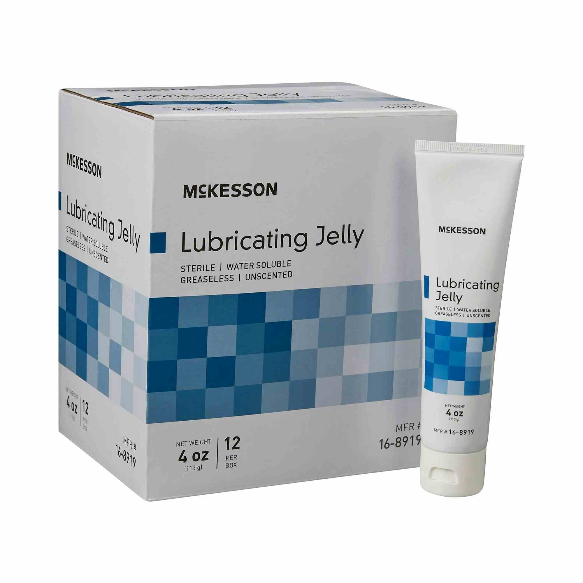 McKesson Lubricating Jelly, Unscented, 16-8919, 4 oz. Tube - Box of 12