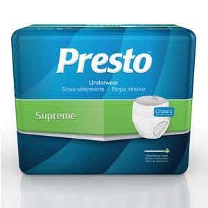 Presto Plus Underwear, Maximum Absorbency, AUB23040, Large (45-58") - Case of 72