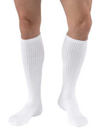 Jobst SensiFoot Knee High Diabetic Sock, Closed Toe, 8-15 mmHg, 110831, White - Small - 1 Pair