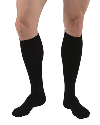 Jobst Men's Dress SupportWear Knee-High Compression Socks, Closed Toe, 8-15 mmHg, 110781, Black - Medium - 1 Pair