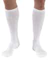 Jobst Men's Athletic SupportWear Knee High Compression Socks, Closed Toe, 8-15 mmHg, 110451, White - Large - 1 Pair
