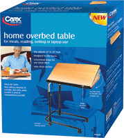 Carex Home Adjustable Overbed Table, P568-00, 1 Each