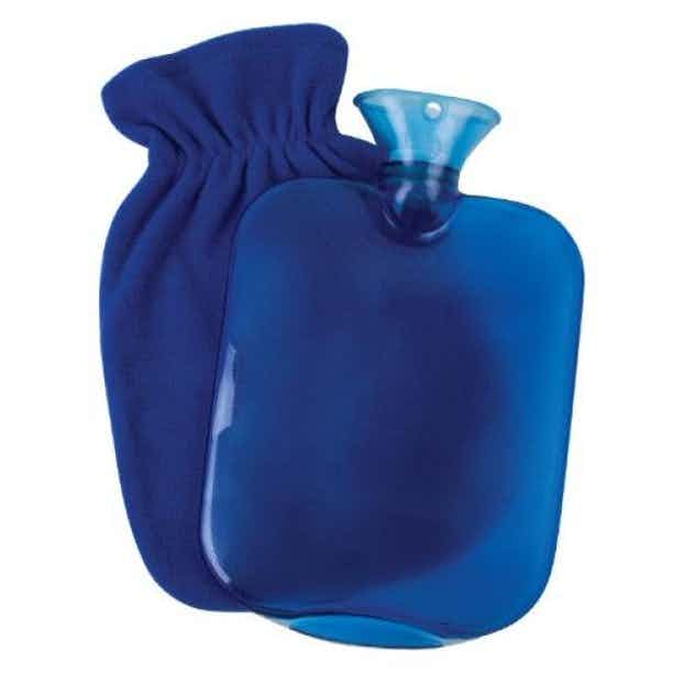 Carex Hot Water Bottle with Fleece Cover, P094-00, 1 Each