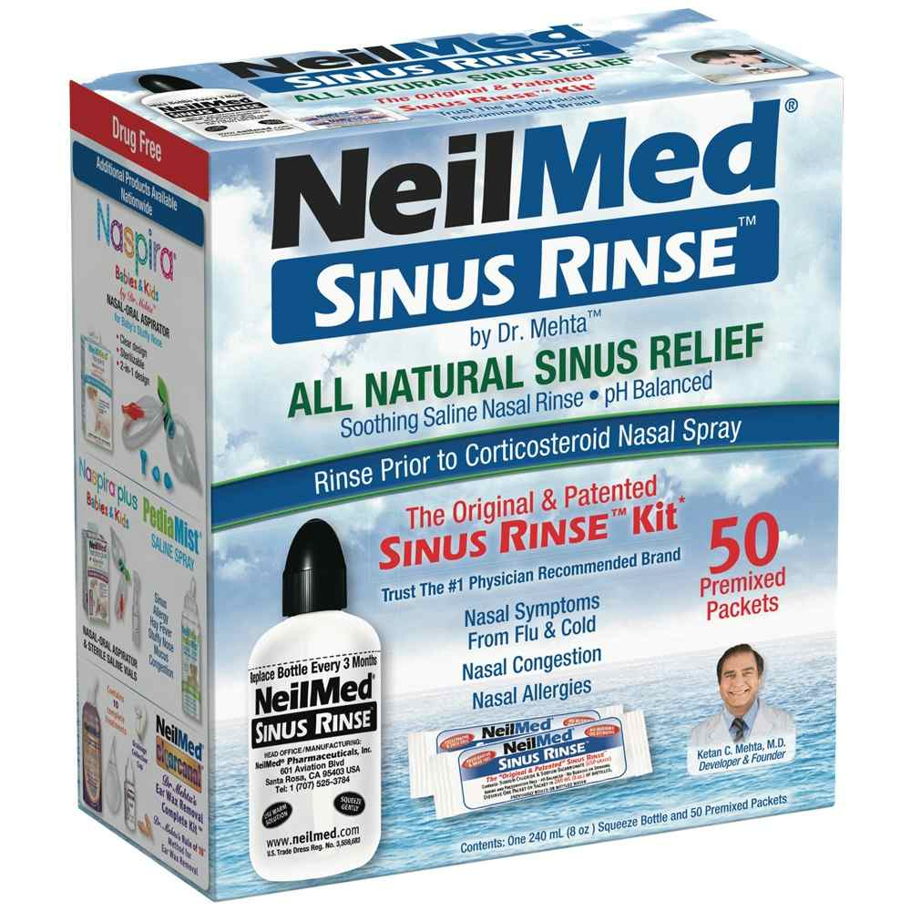 NeilMed Sinus Rinse Starter Kit, 1008, 50 Packets