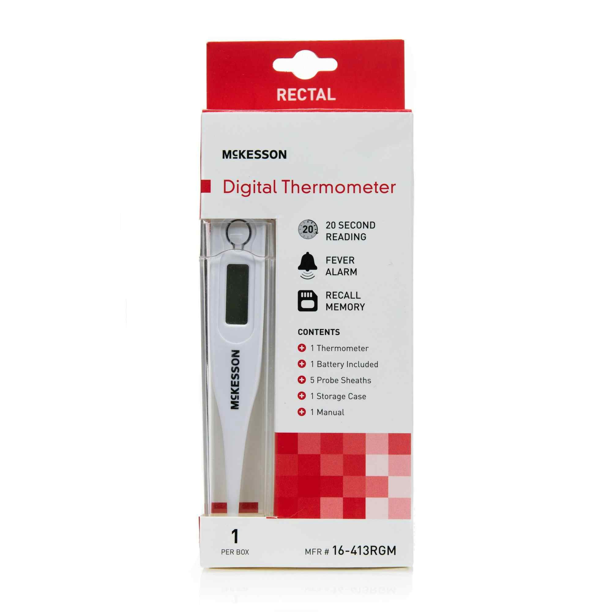 McKesson Digital Thermometer, Rectal Probe, 16-413RGM, 1 Each