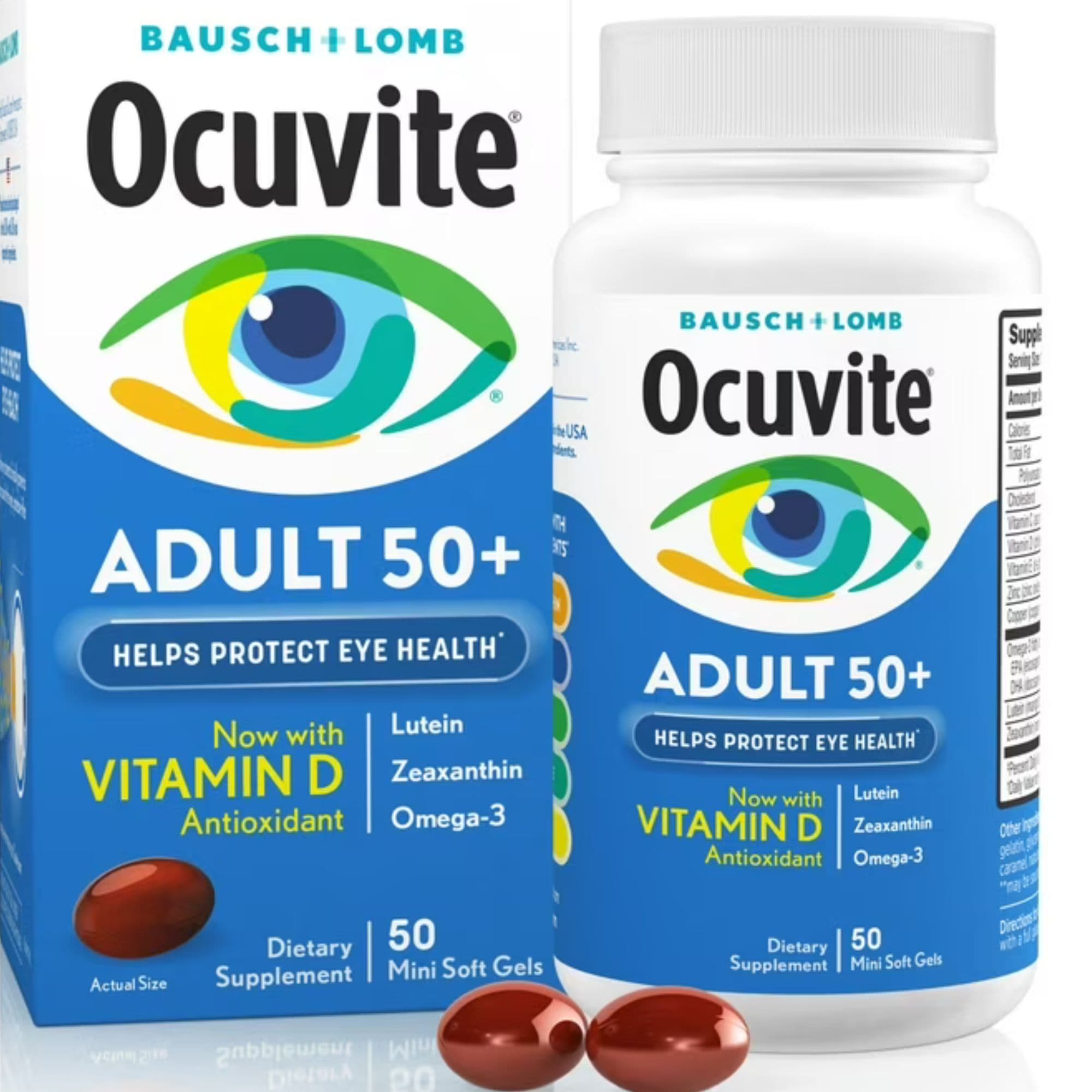 Ocuvite Adult 50+ Multivitamin Supplement, 50 Tablets, 32420846530, 1 Bottle
