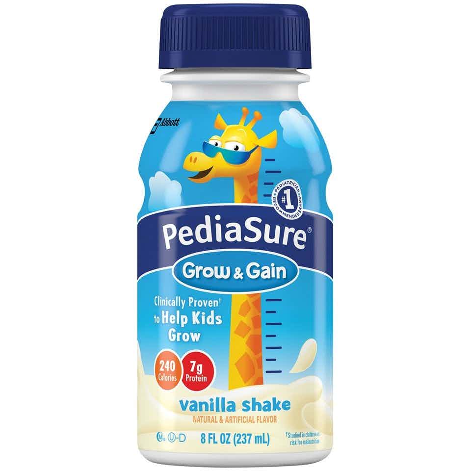 PediaSure Grow & Gain Pediatric Oral Supplement Shake, Vanilla Flavor, 8 oz., 58049, Pack of 6