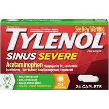 Tylenol Sinus Severe, 24 Tablets, 50580059801, 1 Bottle