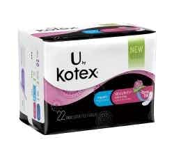 U by Kotex Security Ultra Thin Pads, Regular Absorbency, 03904, Case of 176 (8 Bags)